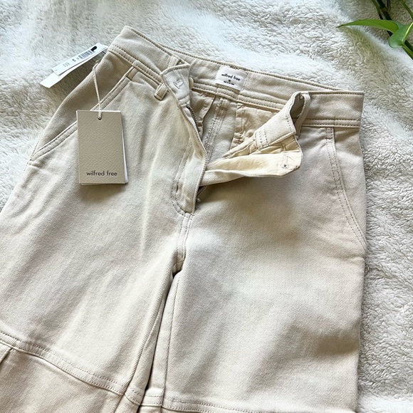 Wilfred Free Maeve Birch Cream Cargo Pants NWT - Picture 6 of 6